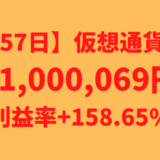 【運用1657日】仮想通貨による利益+1,000,069円（利益率+158.65%）